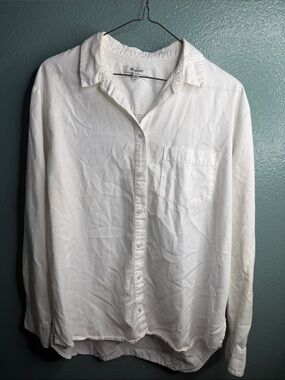 Madewell White Casual Long-Sleeve Button-Down Shirt